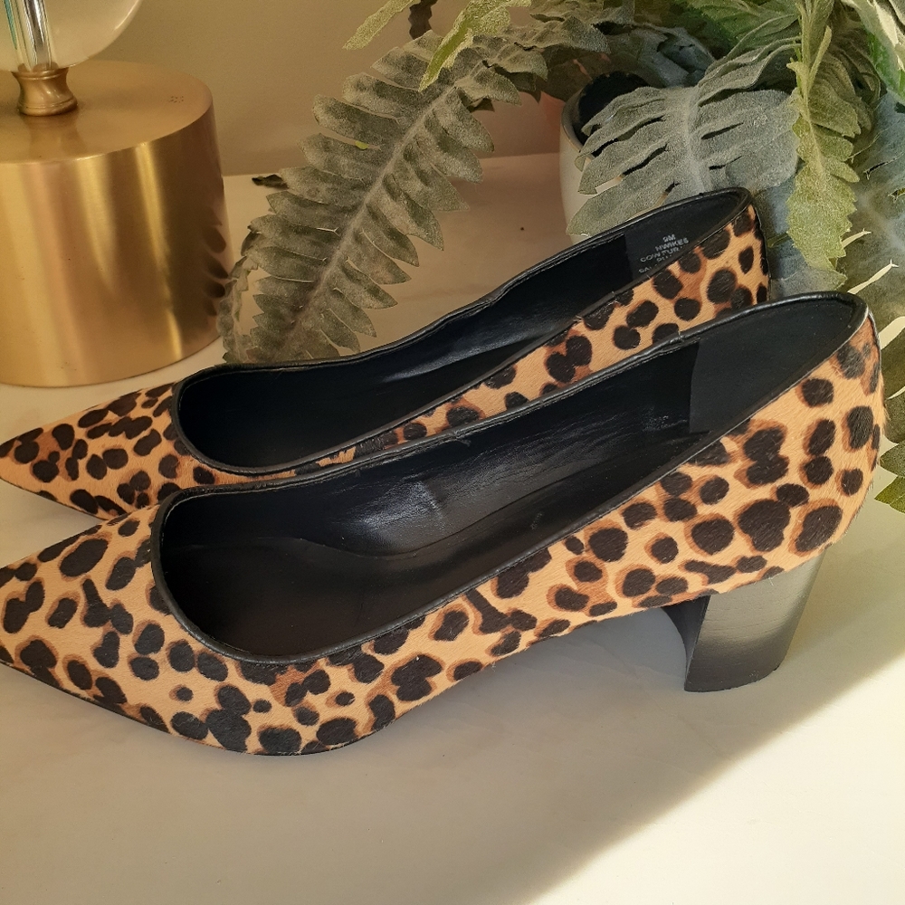 Calf hair cheetah print Nine West heal